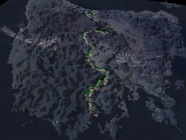 <a href=http://topofusion.com>TopoFusion</a> 3D view of the Tasmanian Trail