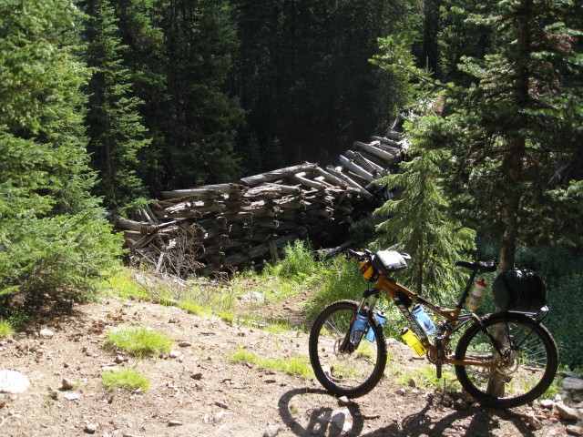 old trestle bridge on flume trails above Breckenridge