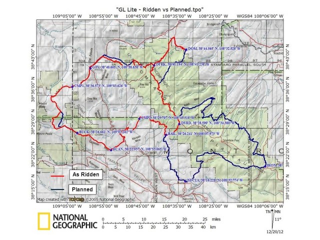 GL Lite - Ridden vs Planned