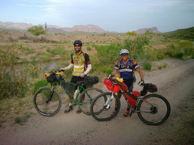 Two very happy bikepackers at Arturo's SAG stop.